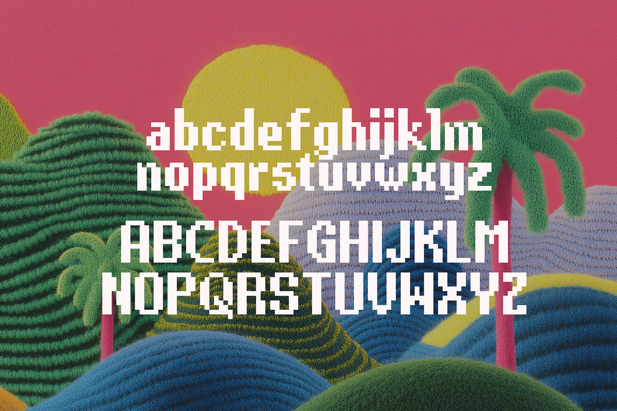 PixelPurl - 8Bit Pixel Font, a Sans Serif Font by HipFonts (Photo 4 of 8)