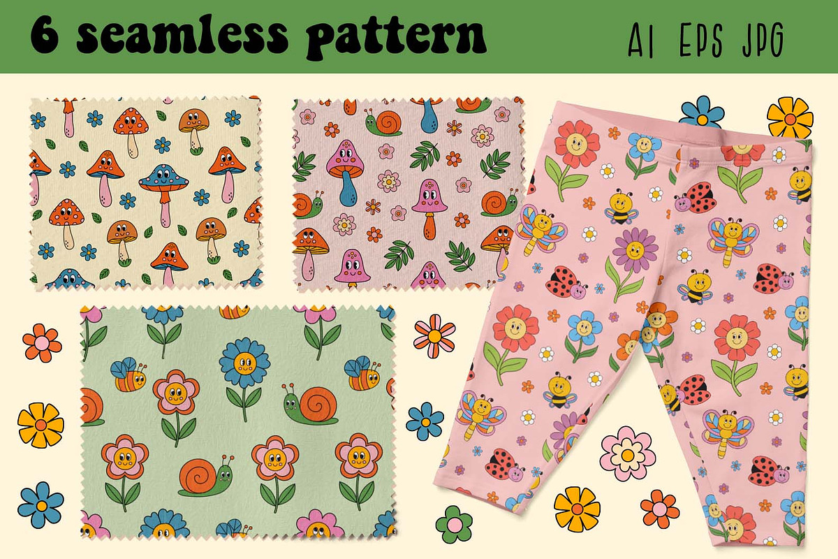 cute Mushrooms and flowers, a Seasonal Illustration by NataKa (Photo 5 of 10)