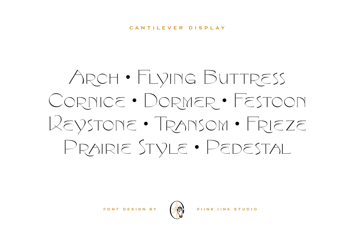 Cantilever Display Font, a Serif Font by PiiNK iiNK STUDiO (Photo 7 of 13)