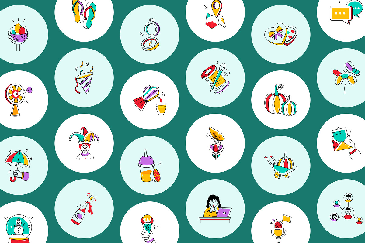 Animated Everyday Doodle Icons, an Emoji Icon by Creative Stall (Photo 3 of 4)