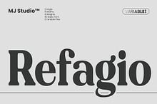 Refagio Modern Serif Family 92 Fonts