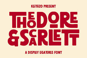 Theodore and Scarlett - Display Font, a Handwritten Font by Keithzo