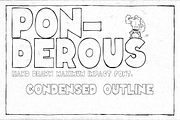 Ponderous - Condensed Outline, a Font by dawnland (Thumbnail 1 of 2)