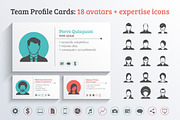 Team Profile Business Cards Template, a Product Mockup by vekstok (Thumbnail 1 of 2)