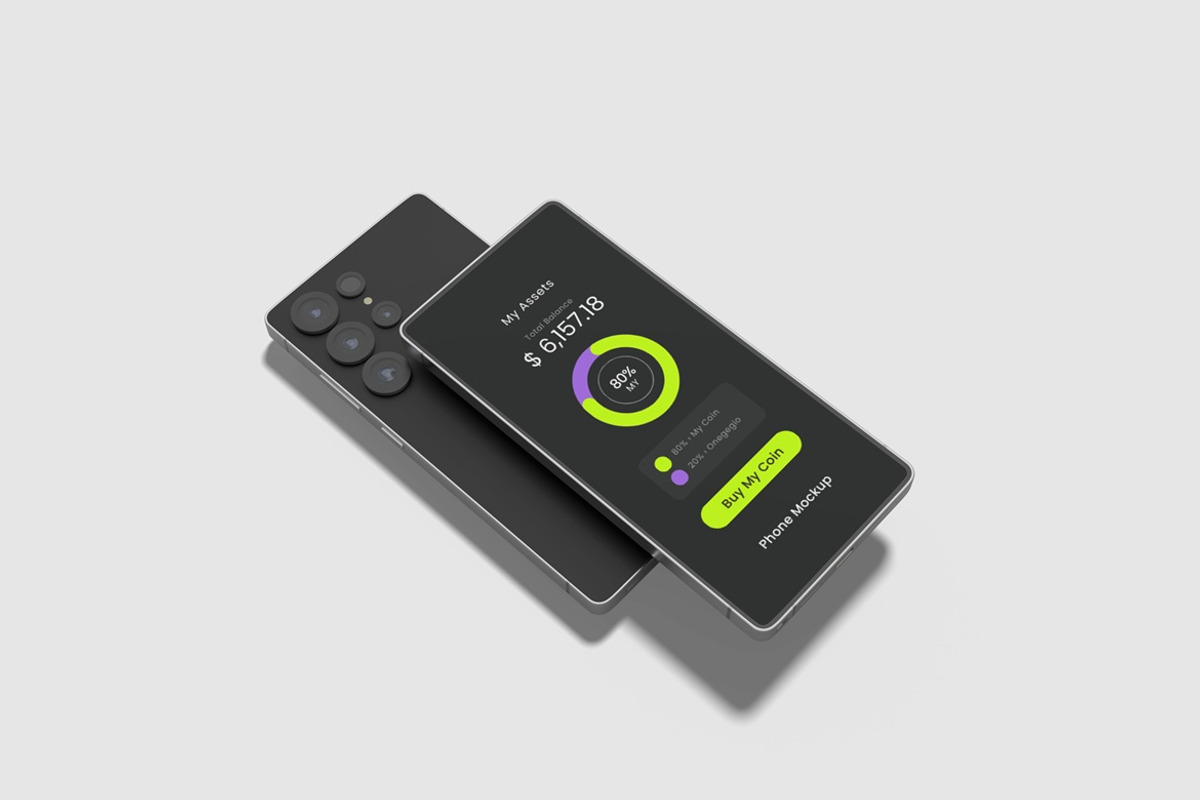 Samsung Galaxy S25 Mockup, a Wearable Device Mockup by Graphic Deal (Photo 5 of 9)