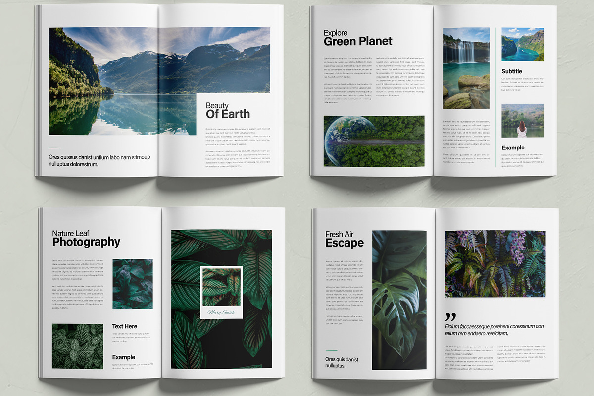 Nature Magazine Template, a Brochure Template by MightyDesign (Photo 3 of 6)