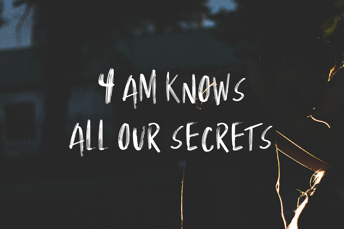 Late Night - Textured Brush Font preview 2