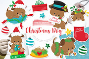 Christmas Dog, an Illustration by PrettyBundles (Thumbnail 1 of 5)