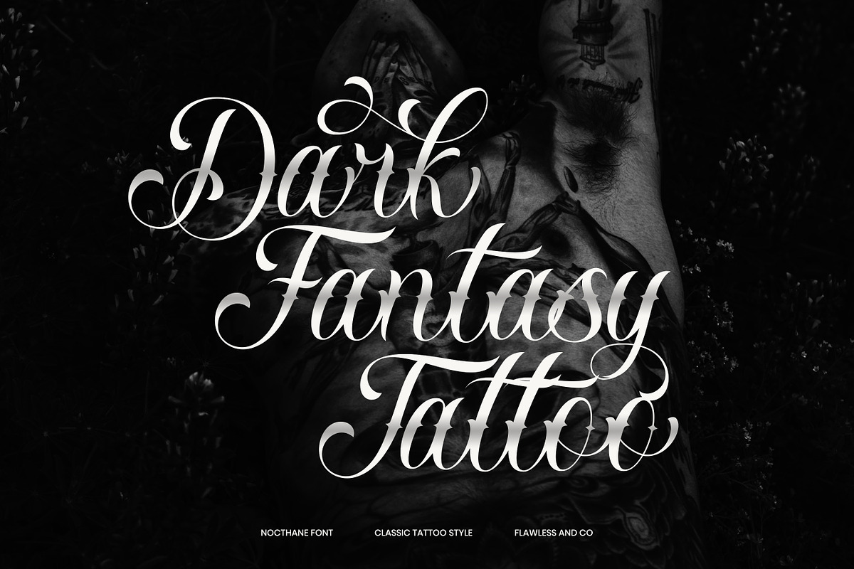 Nocthane - Tatto Style Font, a Blackletter Font by Flawless And Co (Photo 2 of 10)