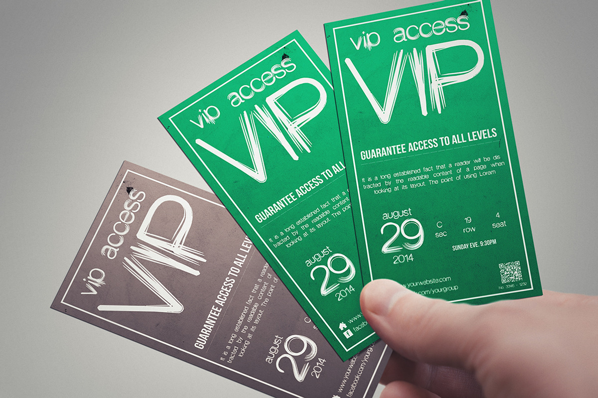 Multipurpose simple VIP PASS, a Card Template by Tzochko