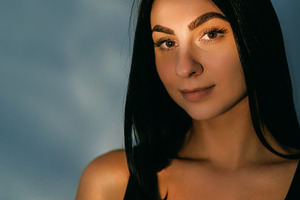 Night female beauty wellness portrait luminosity, a Person Photo by Photo Drive Studio
