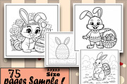 Bunny Easter Bold & Easy Coloring, an Animal Illustration by Design Home (Thumbnail 3 of 4)