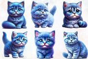 Funny blue cat clipart, an Illustration by Designworld (Thumbnail 3 of 5)