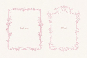 Pink Flower Frames, Borders, Flowers