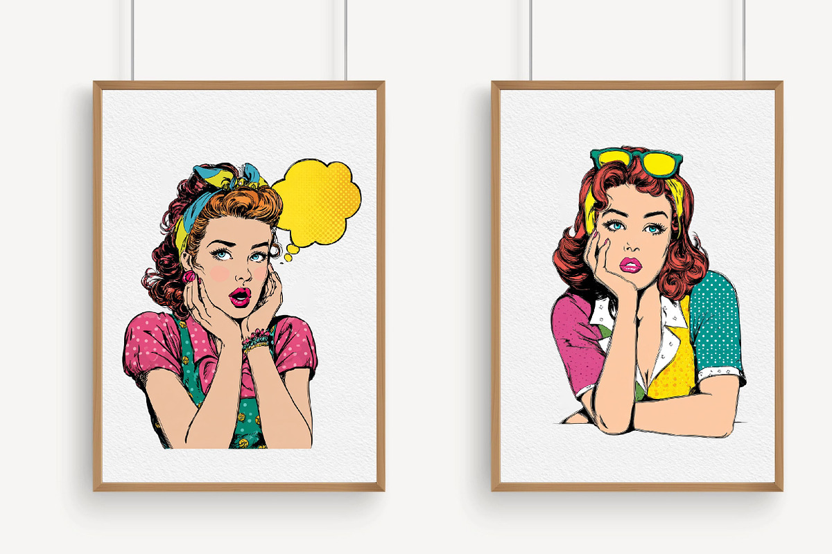 Watercolor Pop-Art Girl Clipart, an Illustration by Libby Wishes (Photo 3 of 7)