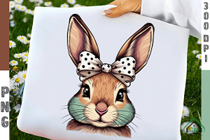 Coquette Bunny Bow Easter PNG, an Illustration by Craft Nest