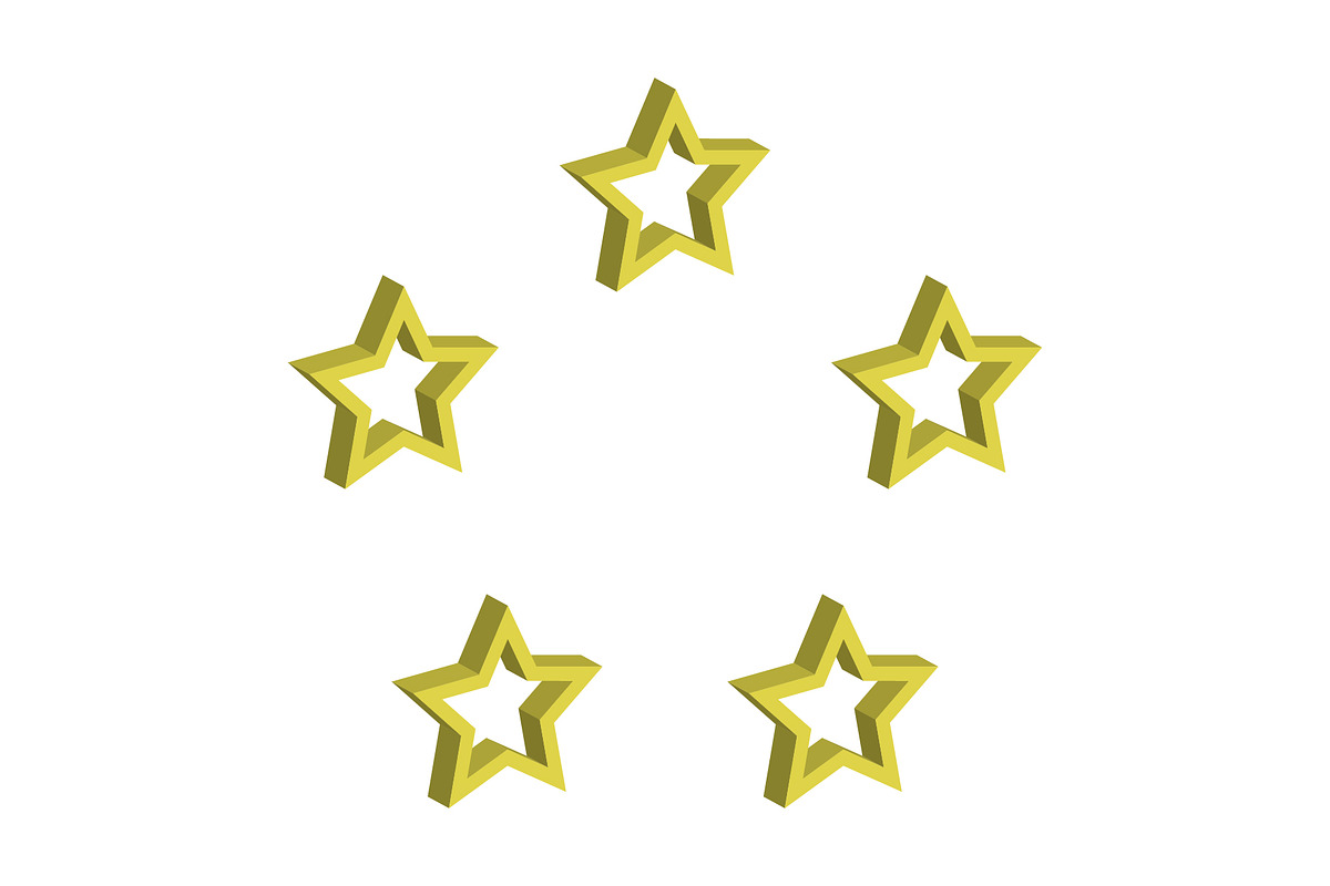 Star icon design template, a Decorative Illustration by Sumberpangan (Photo 1 of 3)