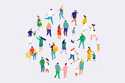 Cartoon People isometric characters, a Person Illustration by Vector_Art (Thumbnail 9 of 10)