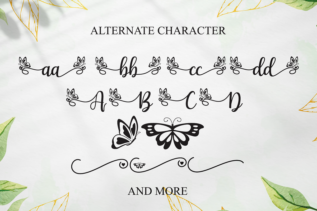 My Butterfly - Modern Calligraphy preview 5