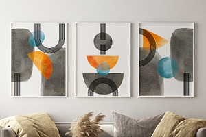 Set of Watercolor Nordic Posters