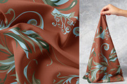 Terracotta Bloom Silk Scarf, an Object Graphic by ilustrinna (Thumbnail 4 of 7)