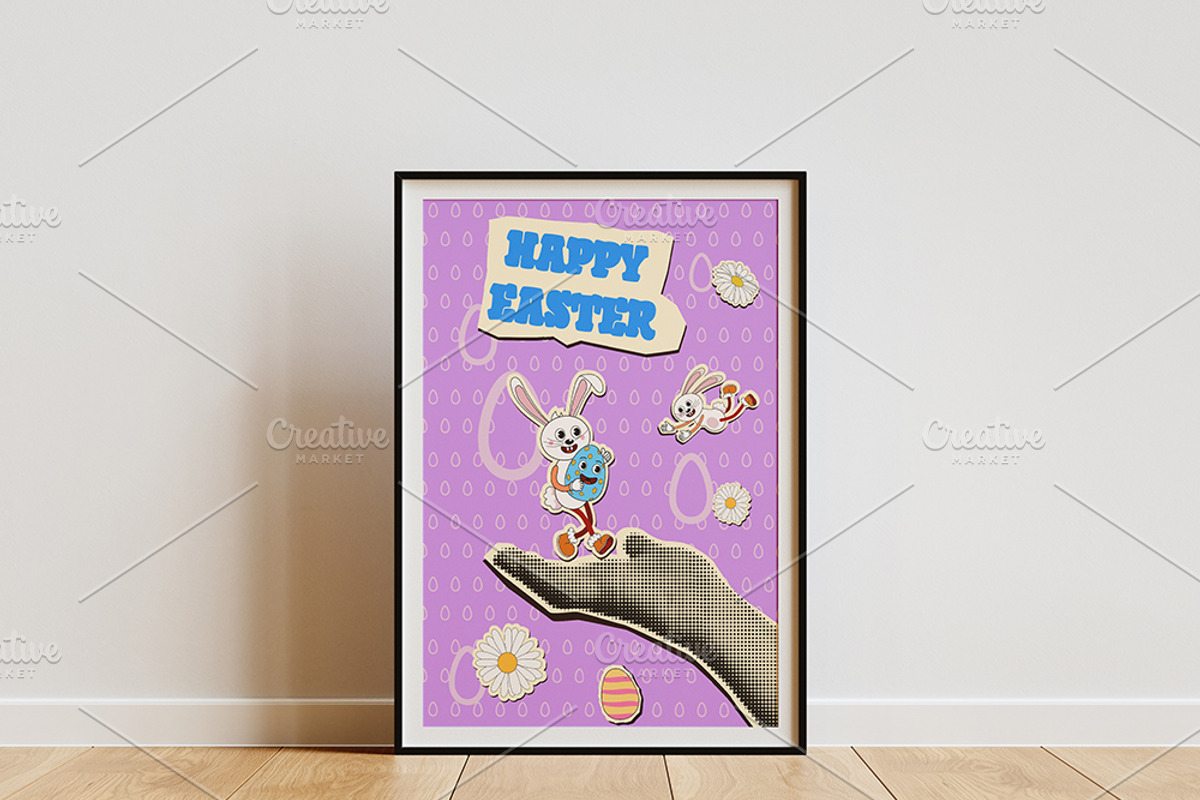Happy Easter modern collage poster, a Seasonal Illustration by Vector_Up (Photo 6 of 6)