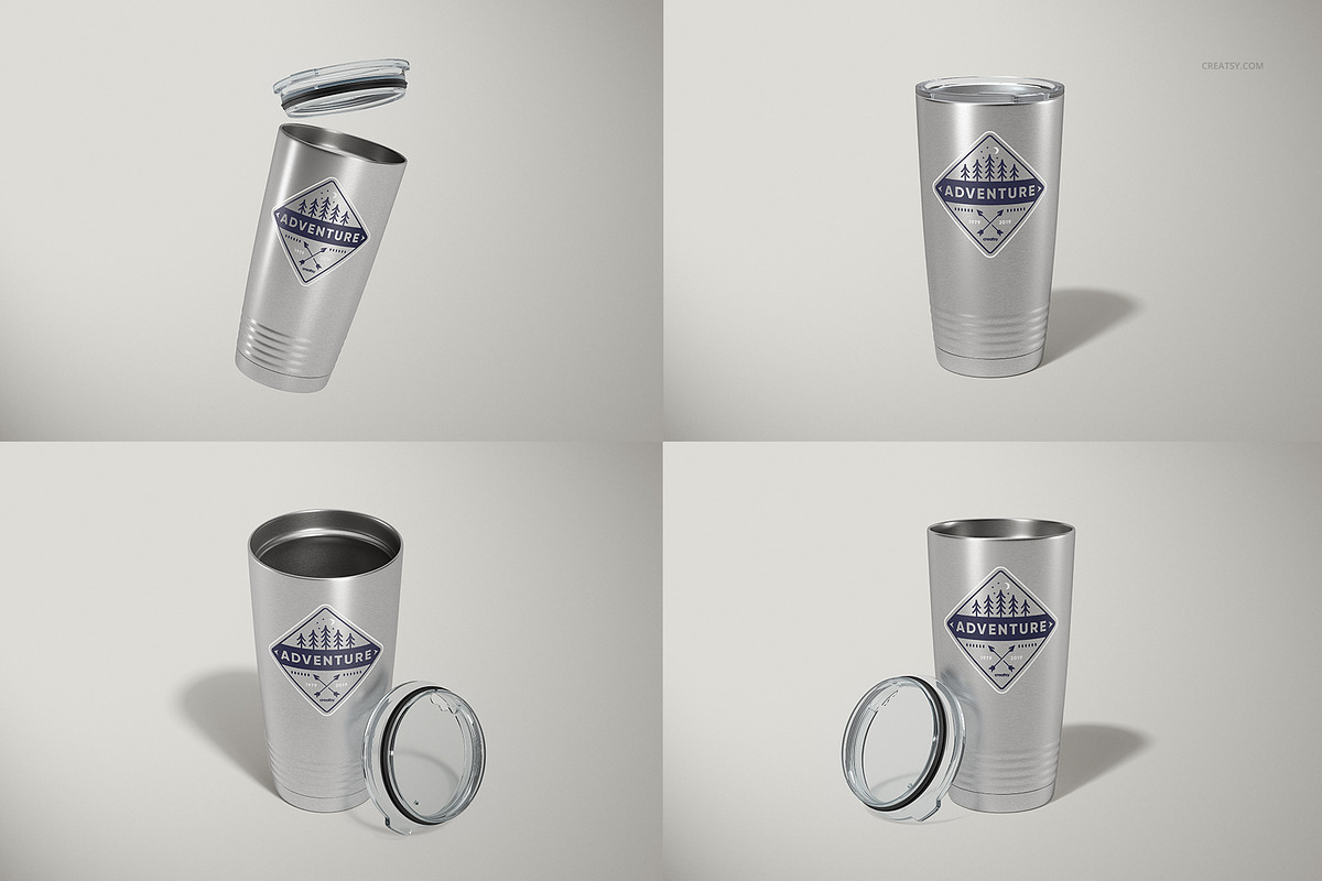 20oz Stainless Steel Tumbler Mockup, a Cups & Container Mockup by creatsy5 (Photo 12 of 17)