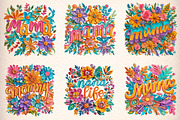 Floral Mama Mothers Day Nana Mom Gig, an Illustration by Digital Artistic99 (Thumbnail 2 of 10)