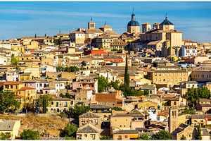 The medieval city of toledo a unesco world heritage site in spain containing, an Architecture Photo by Leonid Andronov