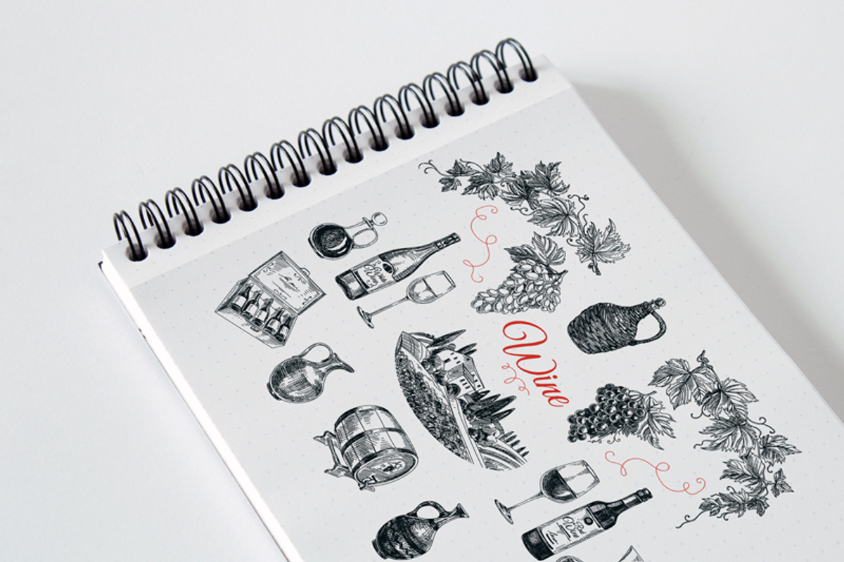 Hand drawn wine illustrations, a Food Illustration by Natalya Levish (Photo 4 of 5)