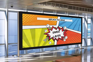 Digital Billboard Mockup Template, an Advertising Mockup by PaperMoon