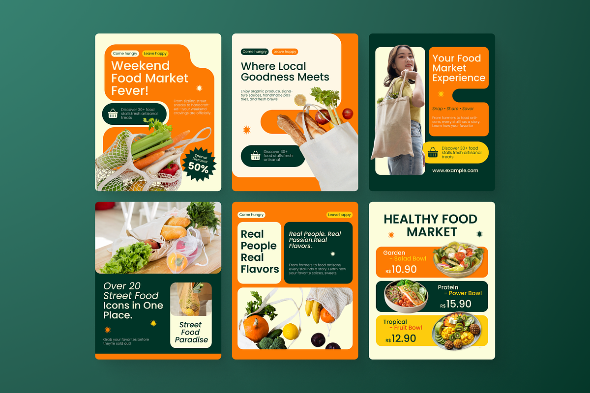 Food Market Instagram Post, a Social Media Template by Annora Studio (Photo 6 of 6)