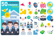 Business Finance Flat Set 50, a Finance Illustration by MRPOR (Thumbnail 1 of 2)