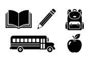 Back To School Silhouette Bundle, an Illustration by Designer_Momina (Thumbnail 47 of 51)