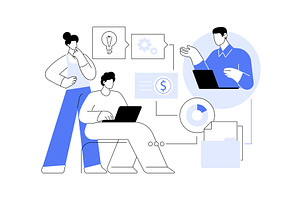 Developing a business plan isolated, a Finance Illustration by Visual Generation