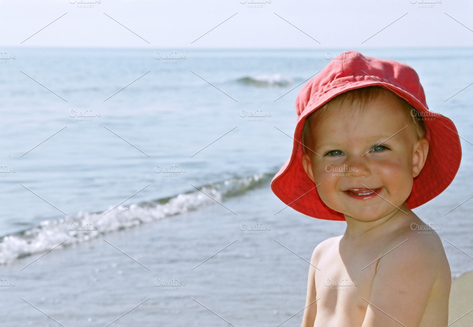 Toddler girl by the sea, a Person Photo by BOOCYS