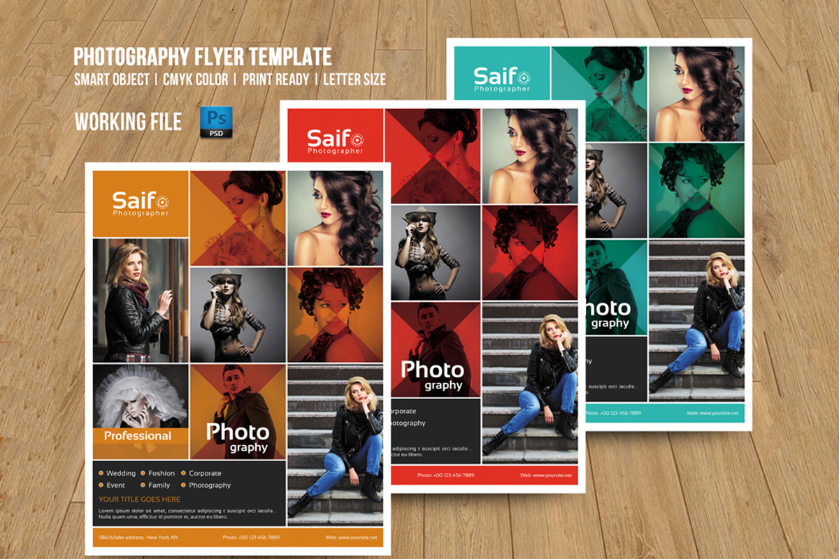 Photography Flyer | 3 Color | V134, a Flyer Template by Template Shop (Photo 1 of 5)