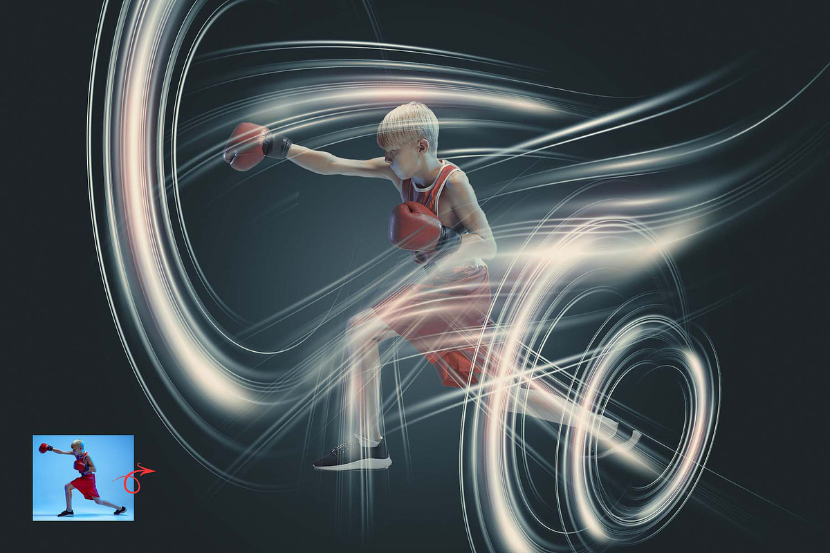 Lightwave Motion Photoshop Action, an Action Add-On by MRI STUDIO (Photo 16 of 29)