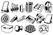 3D Printed Products Doodle SVG, an Object Illustration by Ghagra (Thumbnail 2 of 3)