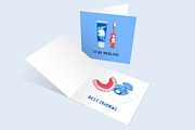 Dental oral hygiene tools set, cards, a Healthcare Illustration by Good Studio (Thumbnail 6 of 7)