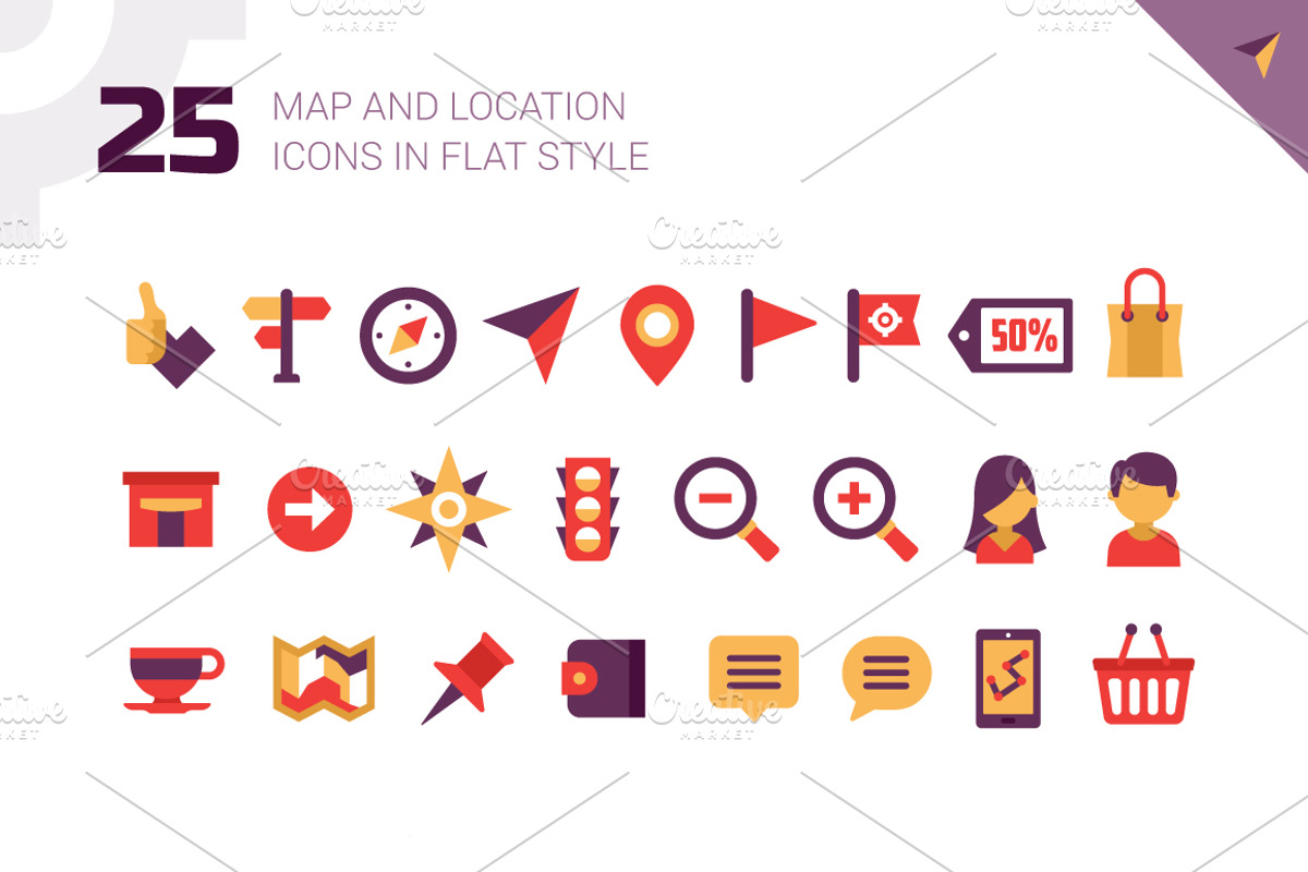 Map and Location Elements and Icons, an Icon by Rassko (Photo 3 of 4)