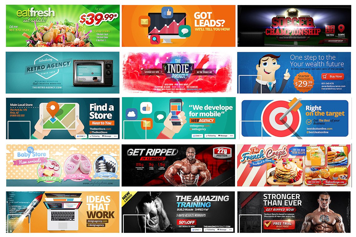 50 FB Covers Bundle, a Social Media Template by Asaelv Shop! (Photo 3 of 5)