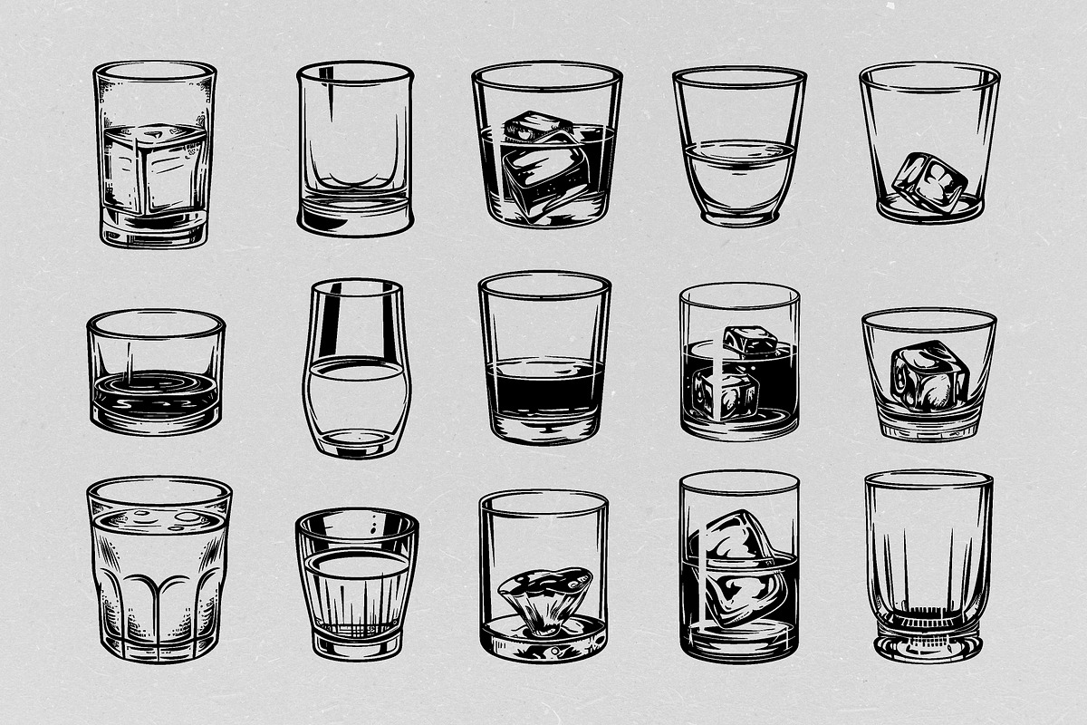Whiskey Glass Vector, an Object Graphic by Alternate Studio (Photo 2 of 6)