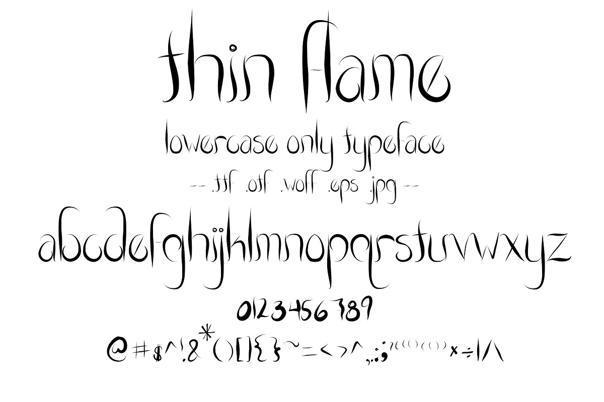 Font Thin Flame Fire Flickering Set, a Script Font by PageLightStudios (Photo 1 of 4)