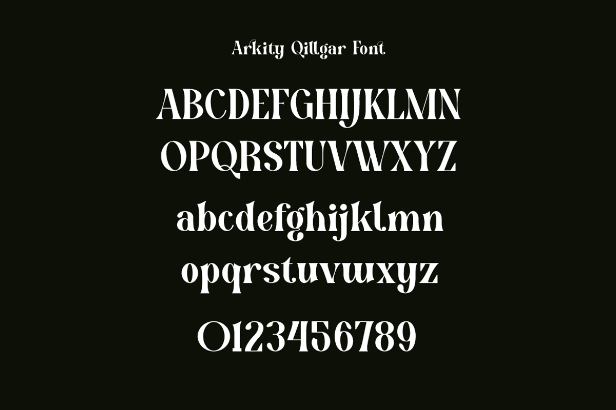 Arkity Qillgar Feminine Elegant Font, a Serif Font by Iqsiart Studio (Photo 10 of 13)