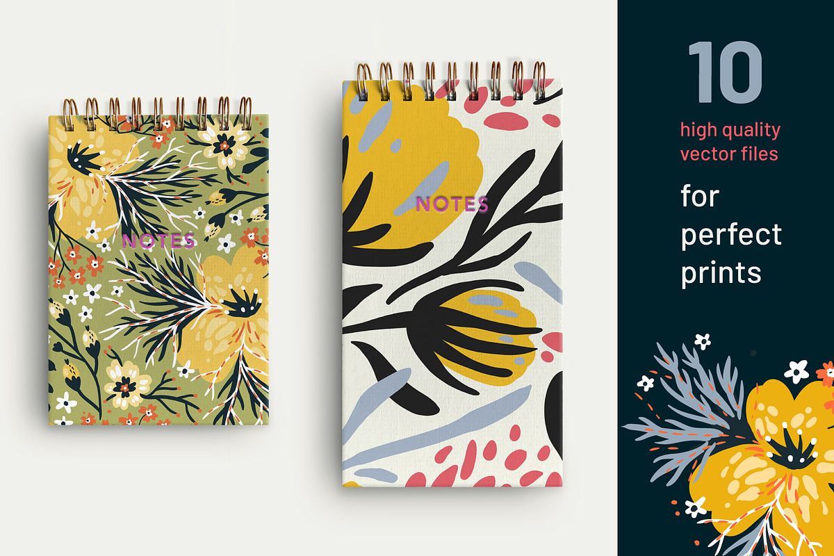 Big&Bright, vector floral patterns, a Pattern Graphic by Patternstory