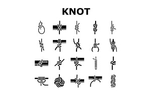 nautical knot rope marine icons set, an Animal Illustration by pikepicture