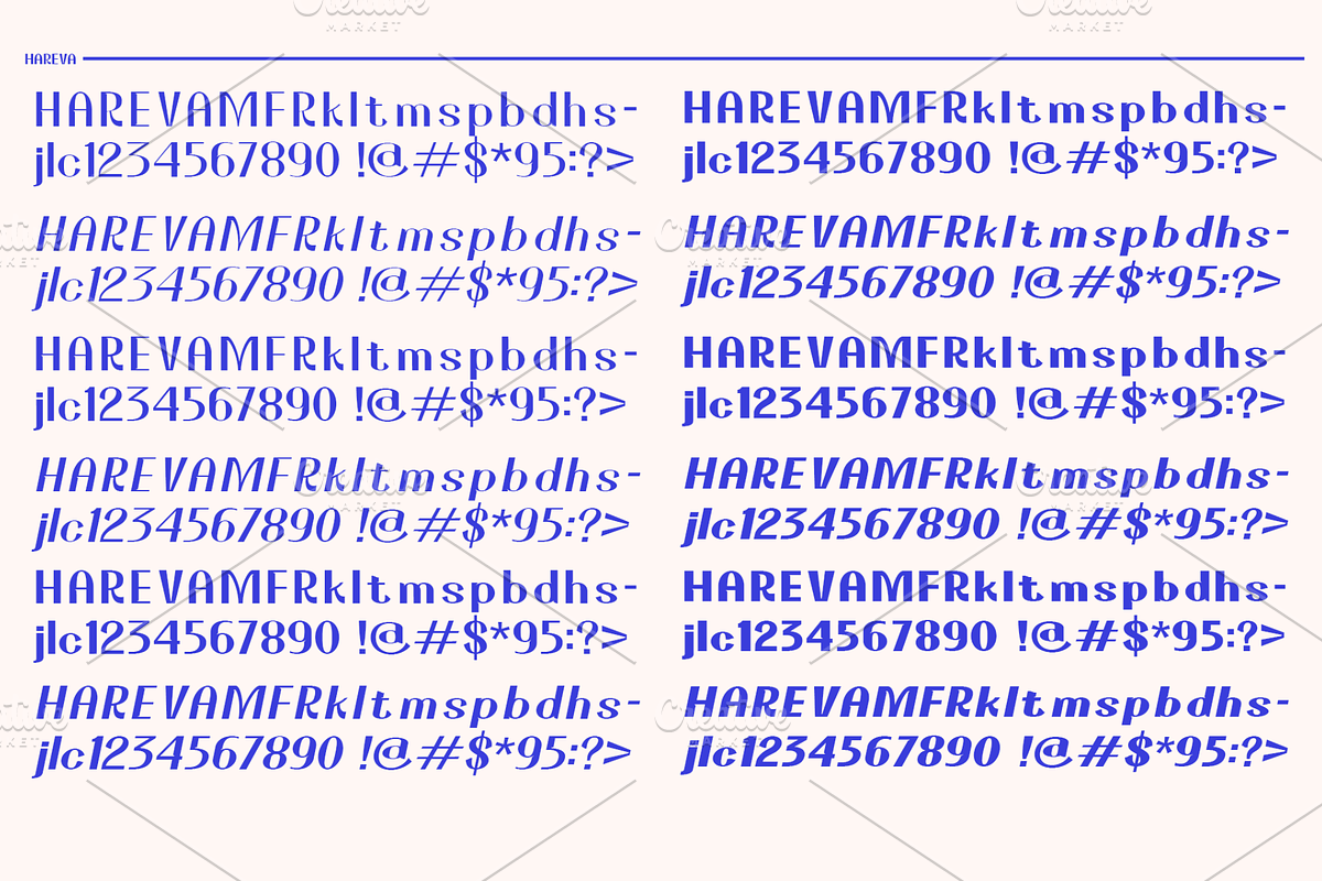 Hareva - Sleek Retro Sans, a Sans Serif Font by Mofr 24 (Photo 7 of 15)