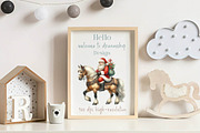 Western Santa sitting  horse Clipart, an Illustration by CreationArt (Thumbnail 4 of 6)