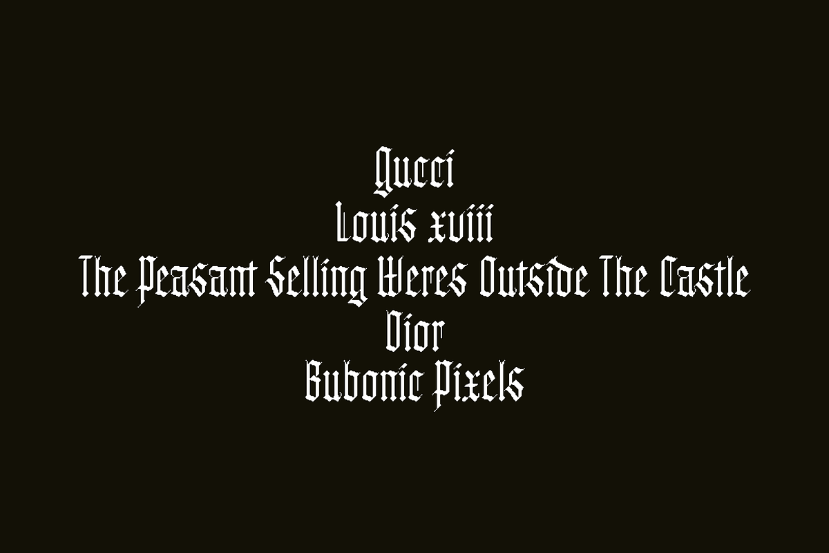 Fayte Pixel Retro Blackletter font, a Font by That That Creative (Photo 5 of 15)